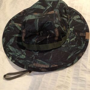 Hurley Camouflage Bucket Hat in Green and Black